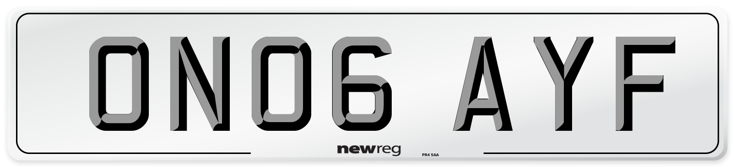 ON06 AYF Number Plate from New Reg